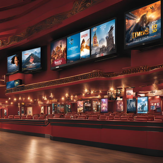 L’affichage dynamique dans les cinémas et théâtres