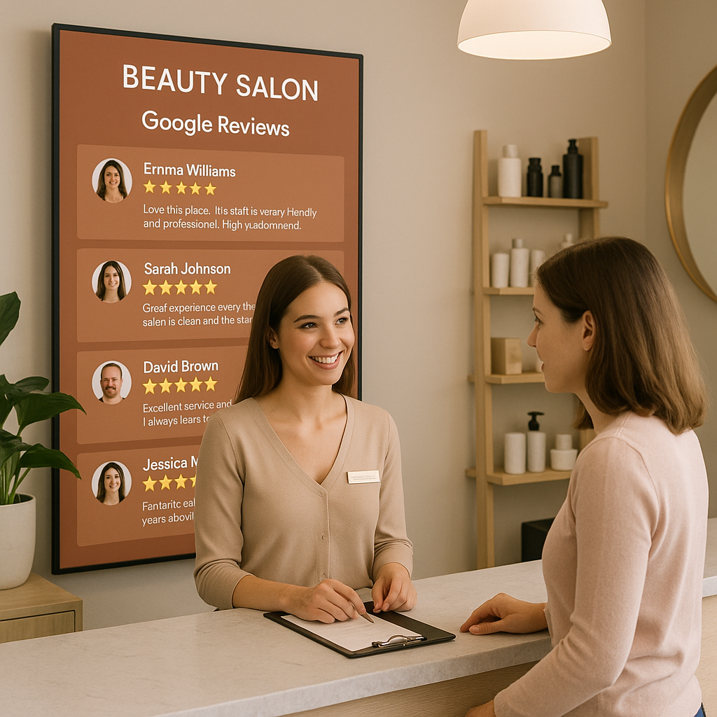 affichage dynamique salons de beauté