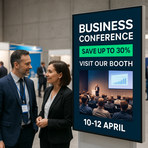 Utilisation de l’affichage dynamique pendant les événements et salons pro