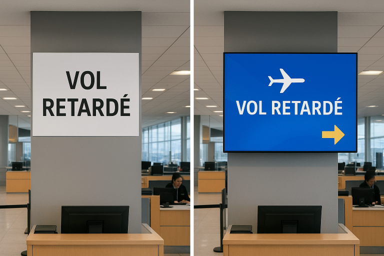 L’affichage dynamique dans les gares routières et les aéroports africains