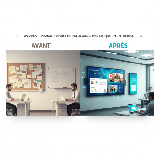 Avant Après : l’impact visuel de l’affichage dynamique en entreprise