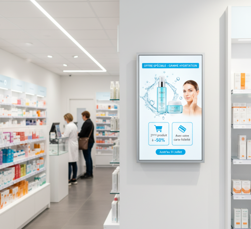 Affichage dynamique pour pharmacies et parapharmacies