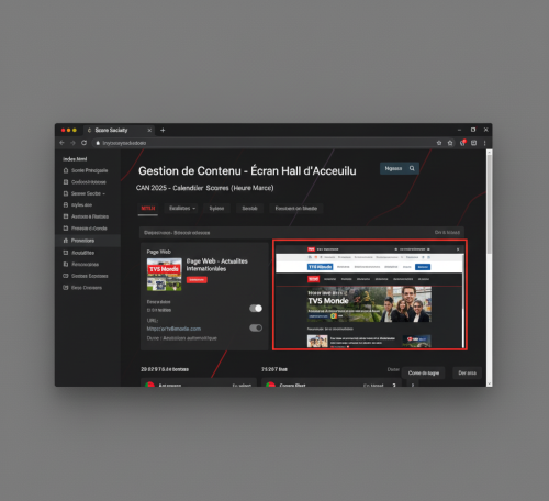 Comment diffuser une page web sur un écran