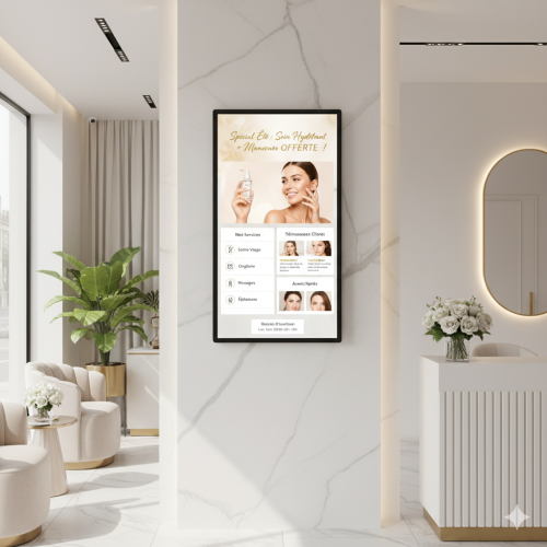 Affichage dynamique pour salons de beauté et esthétique