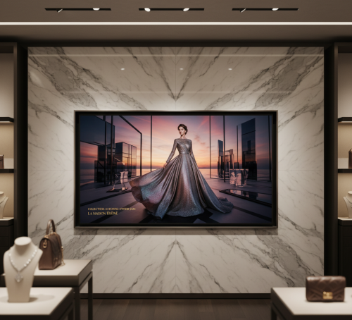Affichage dynamique pour magasins de luxe