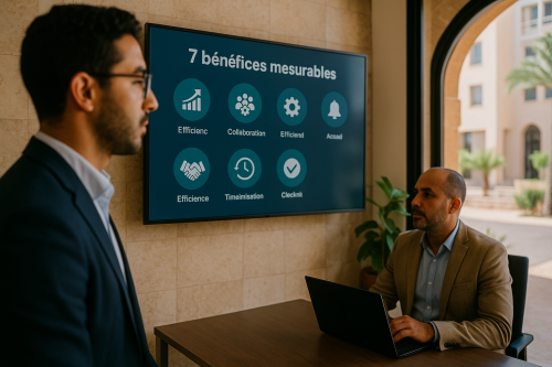 7 bénéfices mesurables de l&rsquo;écran dynamique en entreprise
