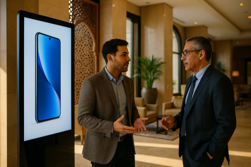 Écran publicitaire vitrine : comparatif et prix au Maroc