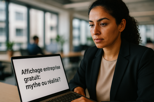 Affichage entreprise gratuit : mythe ou réalité ?