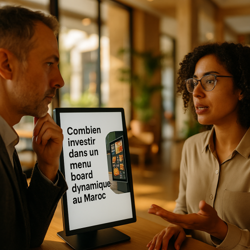 Combien investir dans un menu board dynamique au Maroc
